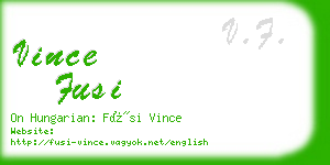 vince fusi business card